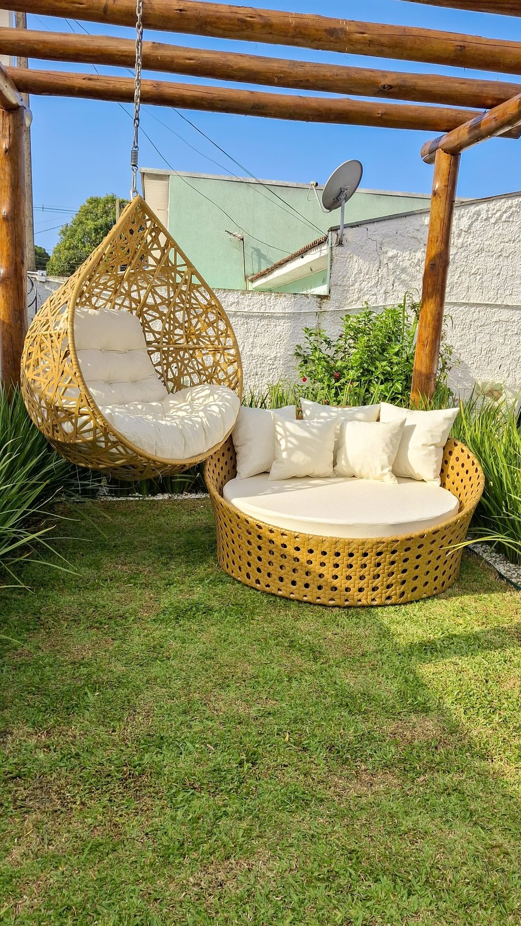 Ambiente externo com composição personalizada Azzura